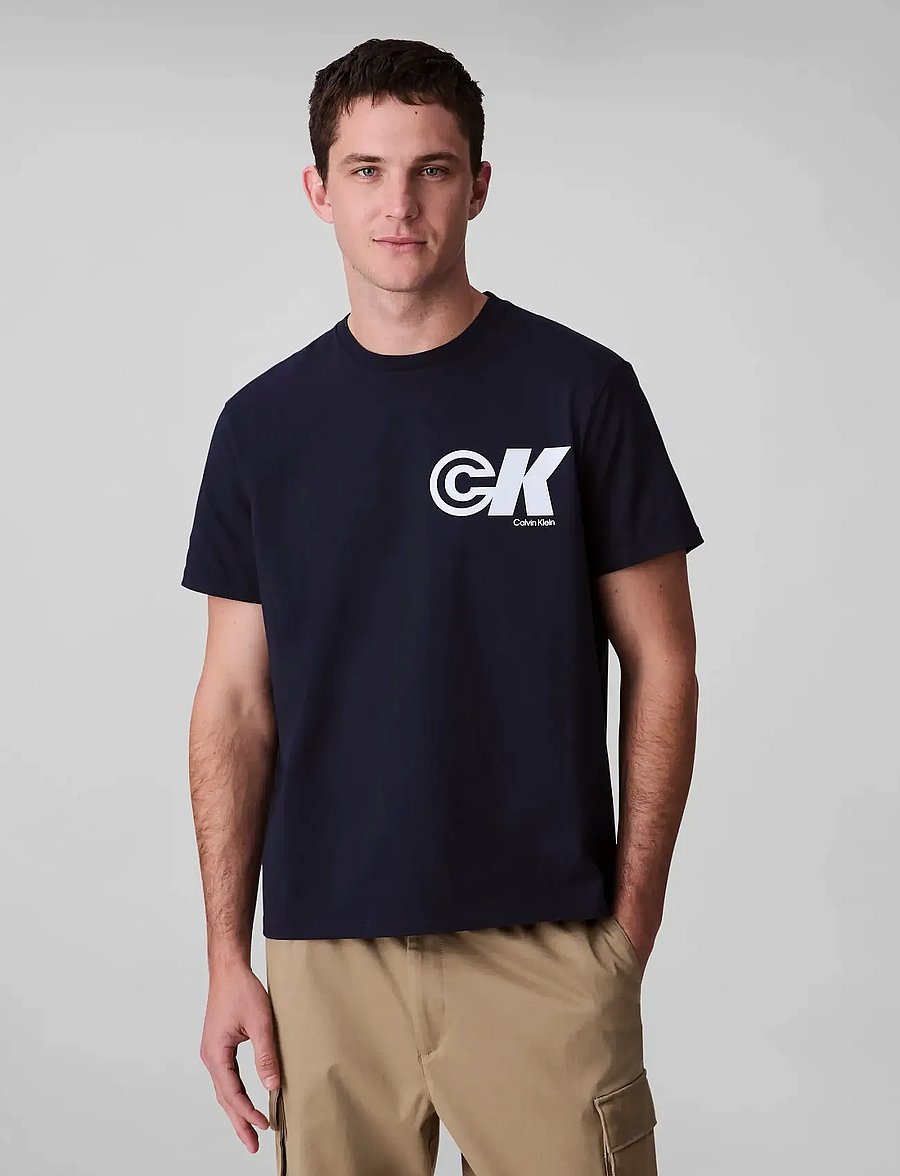 Calvin Klein Jeans - SS 20S CK SPORT LOGO GRAPHIC TEE - kortärmade t-shirts - dark sapphire - 0