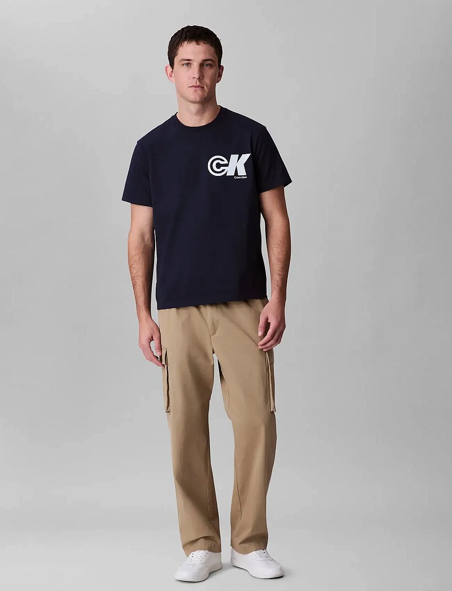 Calvin Klein Jeans - SS 20S CK SPORT LOGO GRAPHIC TEE - kortärmade t-shirts - dark sapphire - 4