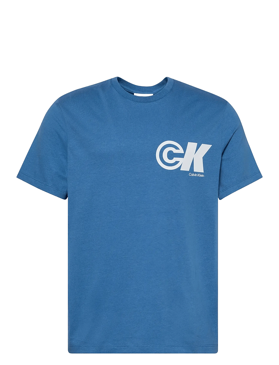 Calvin Klein Jeans - SS 20S CK SPORT LOGO GRAPHIC TEE - short-sleeved t-shirts - royal lagoon - 1