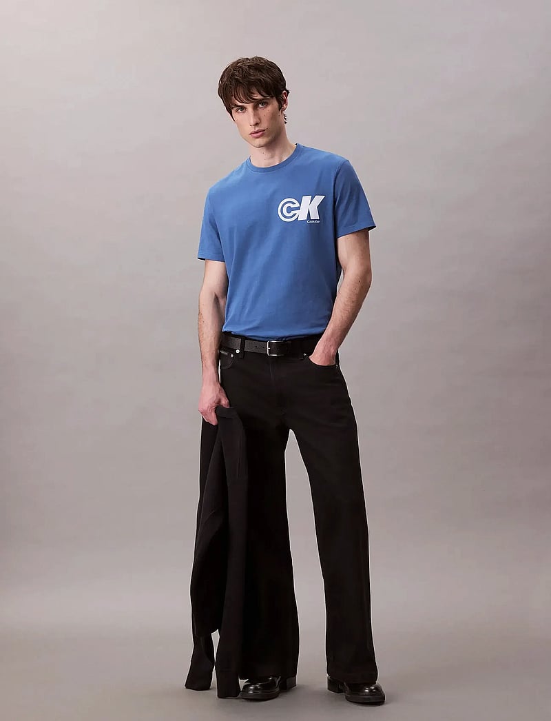 Calvin Klein Jeans - SS 20S CK SPORT LOGO GRAPHIC TEE - kortærmede t-shirts - royal lagoon - 0