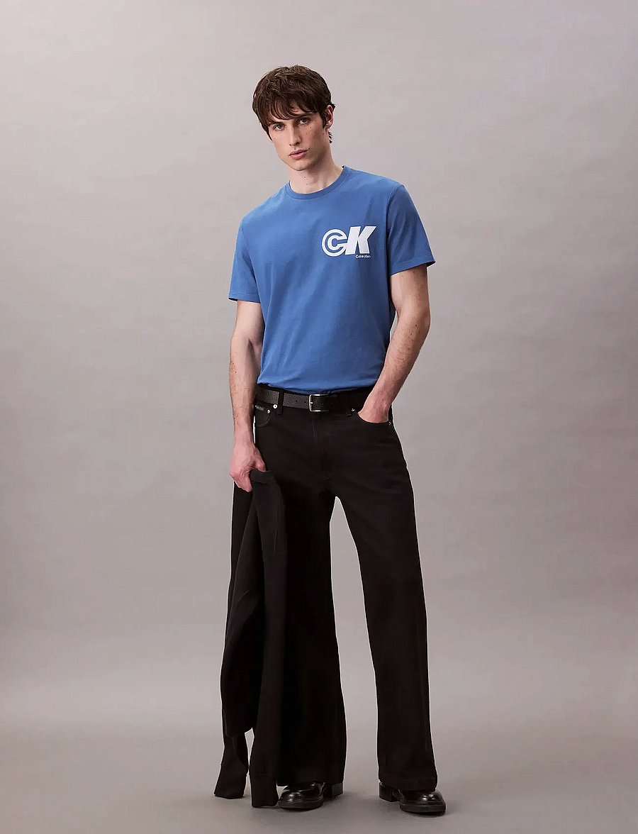 Calvin Klein Jeans - SS 20S CK SPORT LOGO GRAPHIC TEE - short-sleeved t-shirts - royal lagoon - 0