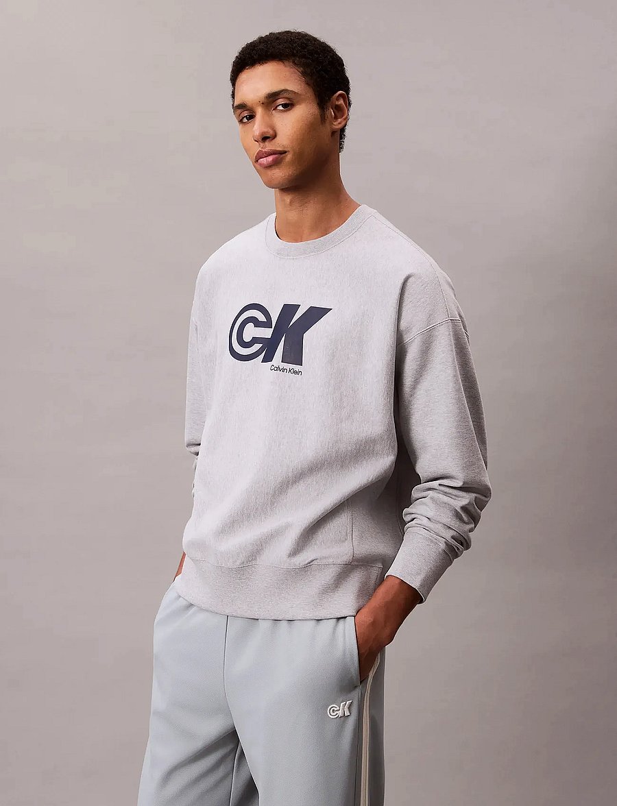 Calvin Klein Jeans - PREMIUM TERRY CK SPORT GRAPHIC C - sweatshirts - heroic grey htr - 0