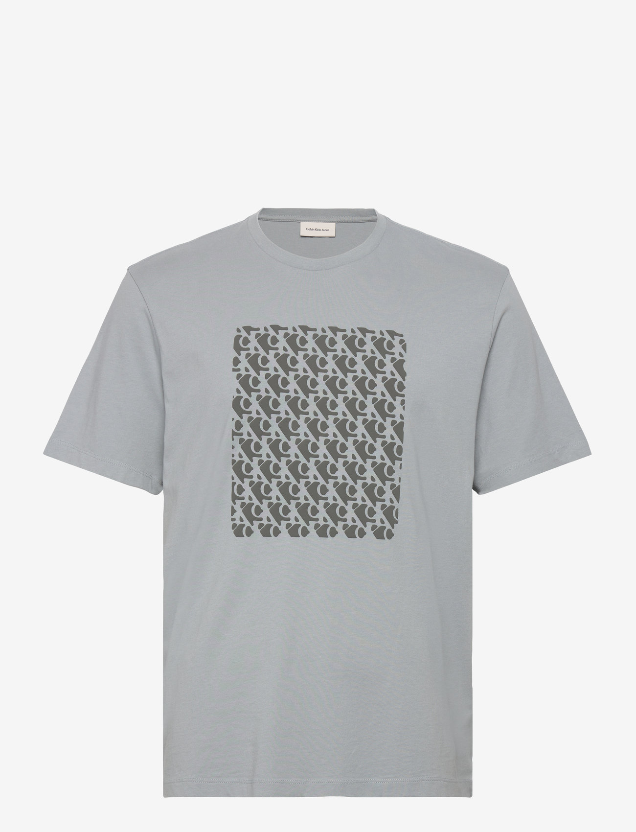 Calvin Klein Jeans - SS 20S CK MACRO AOP PUFF GRAPHIC - short-sleeved t-shirts - quarry - 1