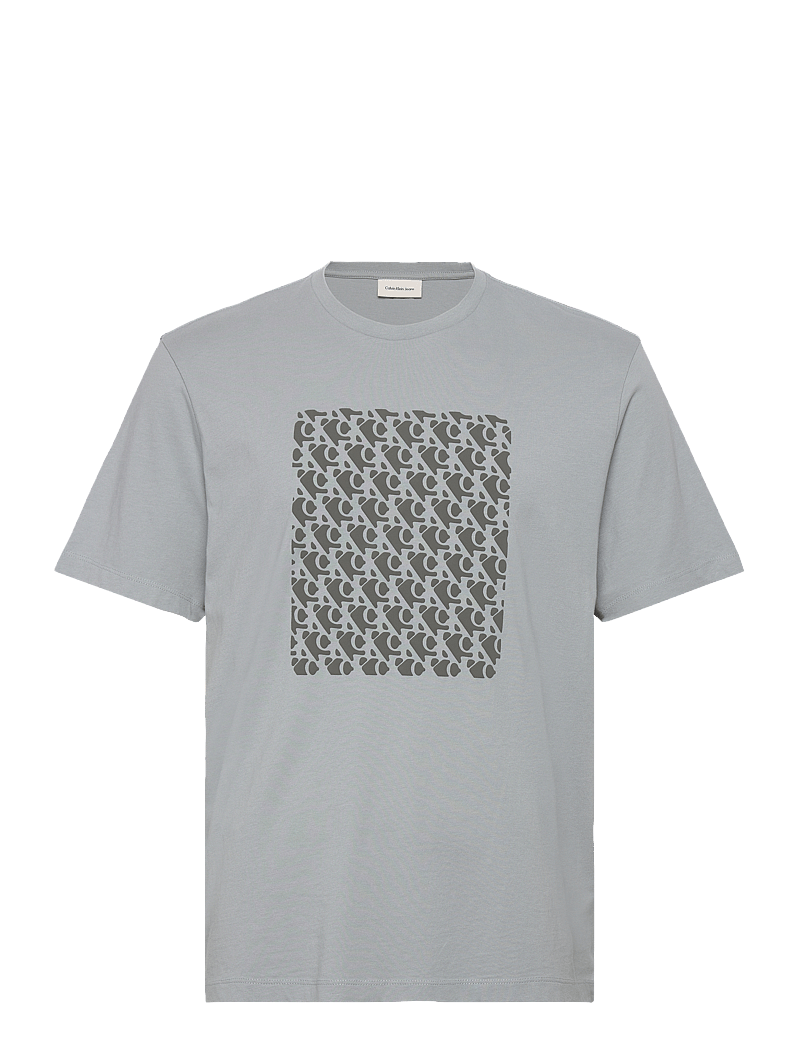 Calvin Klein Jeans - SS 20S CK MACRO AOP PUFF GRAPHIC - short-sleeved t-shirts - quarry - 1