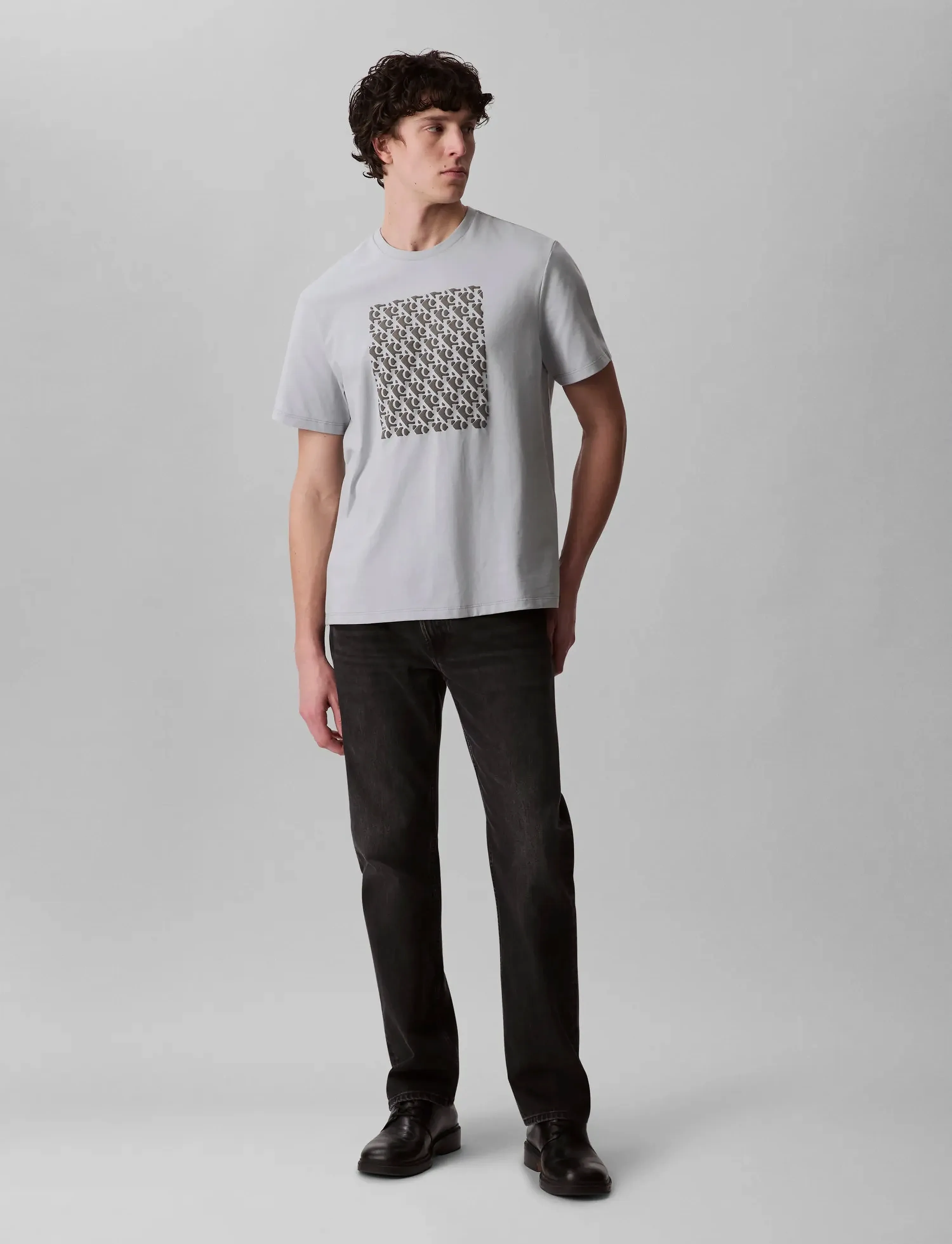Calvin Klein Jeans - SS 20S CK MACRO AOP PUFF GRAPHIC - stutterma bolir - quarry - 3