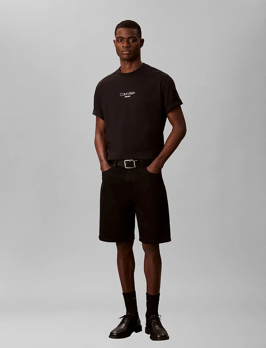 Calvin Klein Jeans - SS 16S RLXD FIT CKJ GRAPHIC TEE - kurzärmelige t-shirts - black - 0
