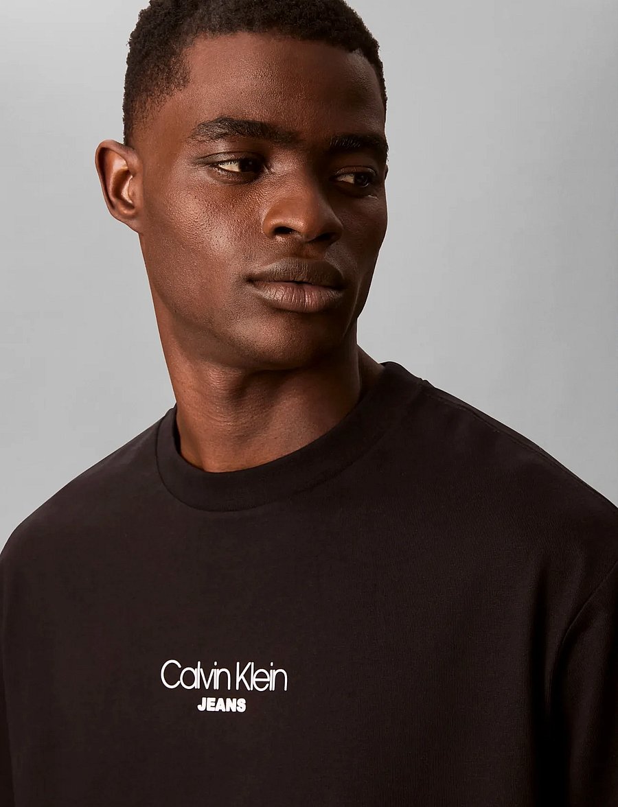 Calvin Klein Jeans - SS 16S RLXD FIT CKJ GRAPHIC TEE - kurzärmelige t-shirts - black - 4