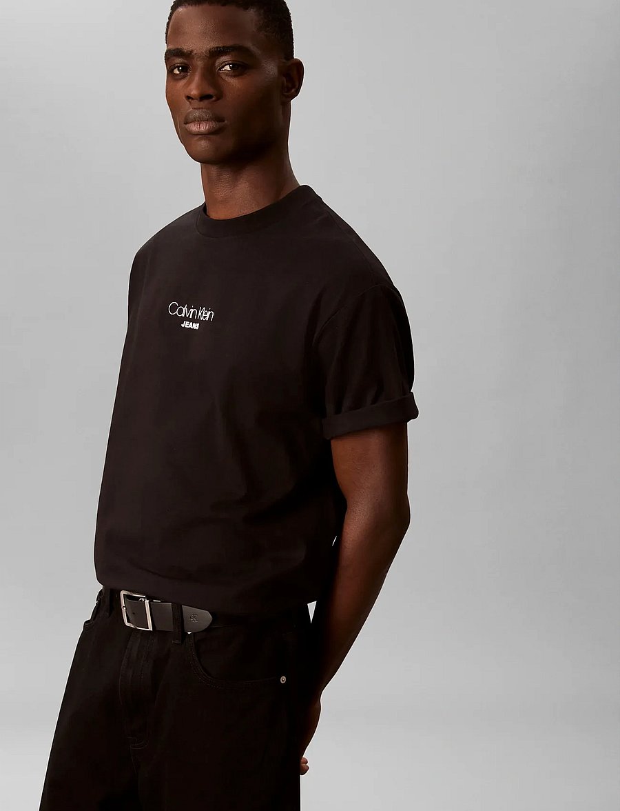 Calvin Klein Jeans - SS 16S RLXD FIT CKJ GRAPHIC TEE - kurzärmelige t-shirts - black - 5