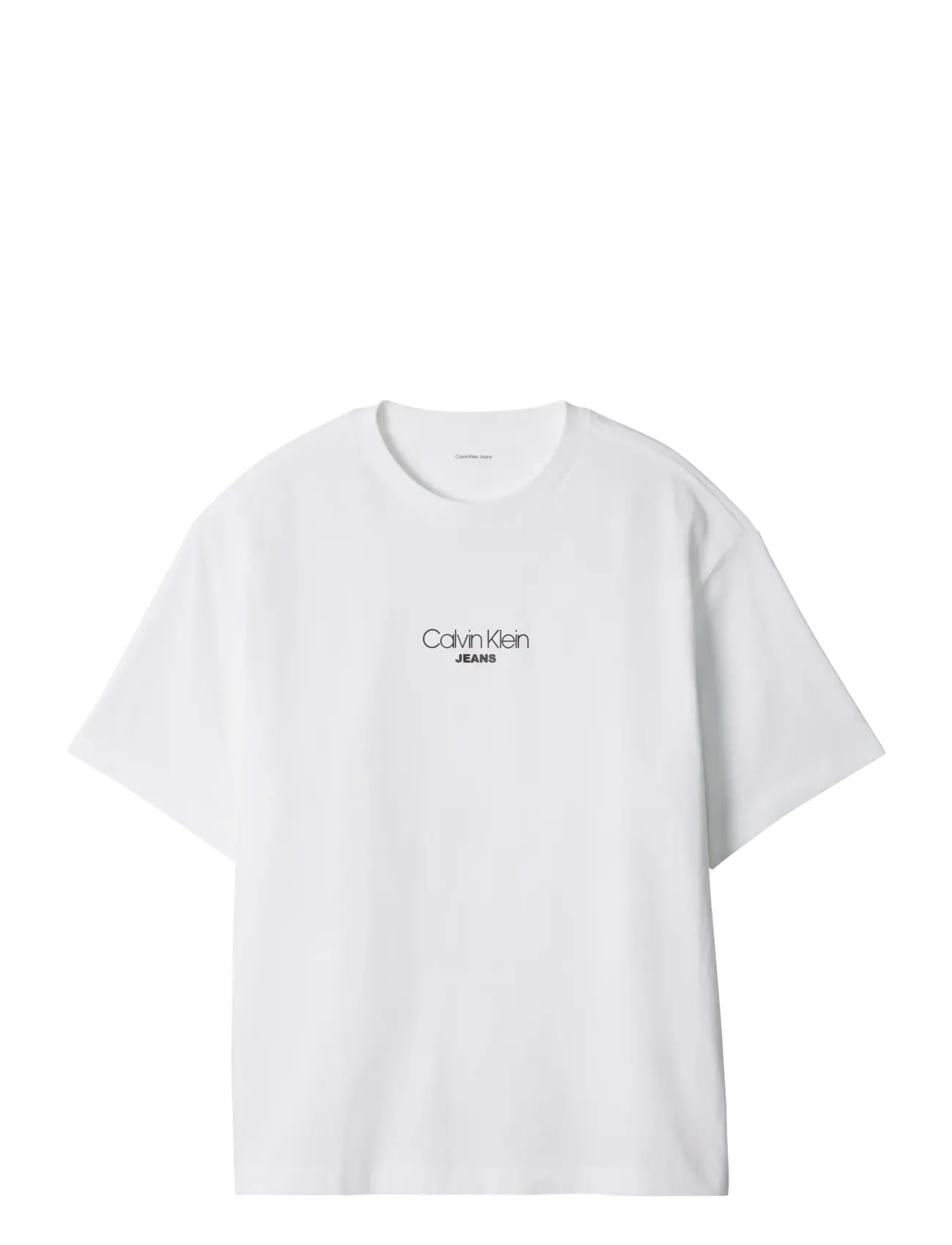 Calvin Klein Jeans SS 16S RLXD FIT CKJ GRAPHIC TEE - T-shirts - BRIGHT WHITE / white