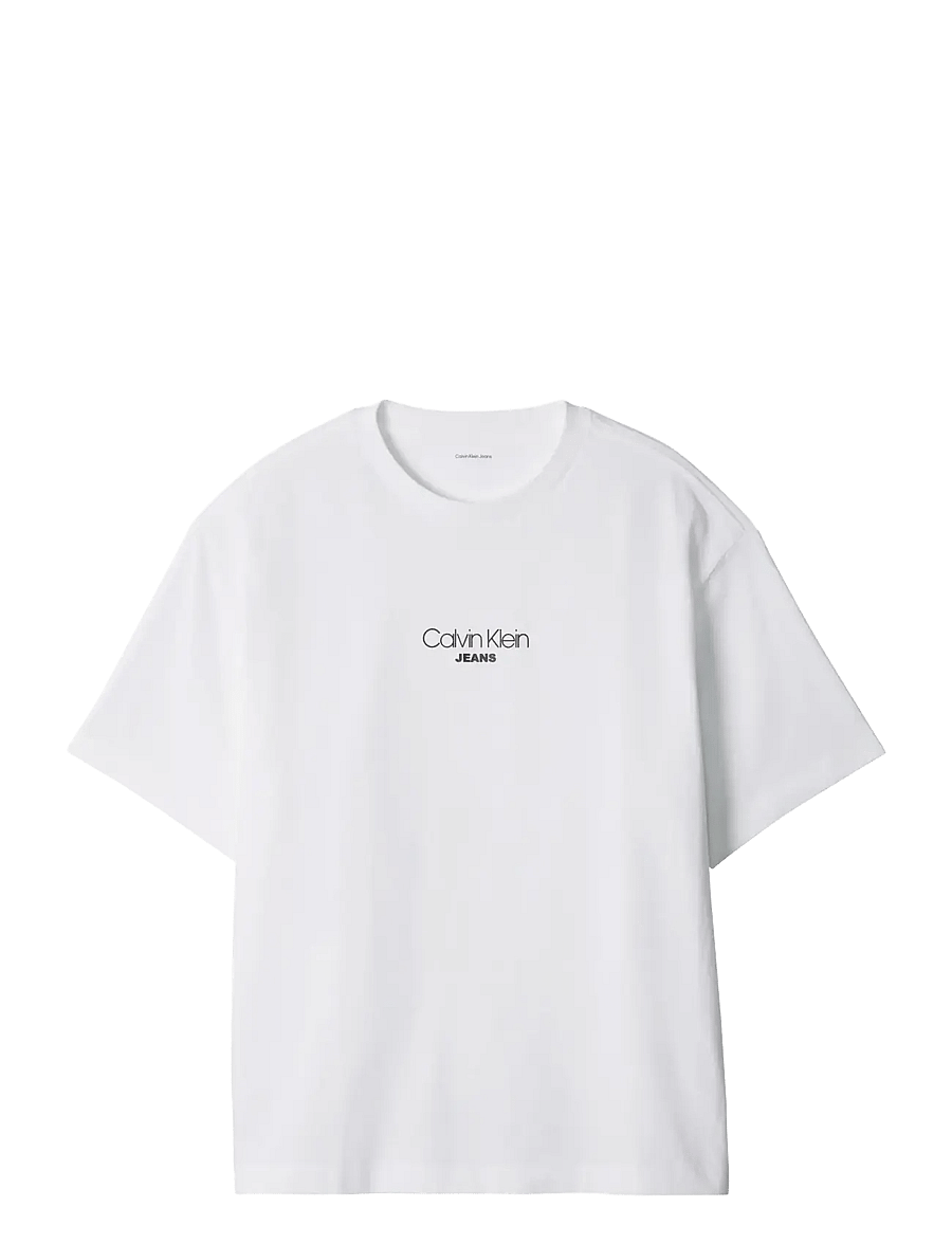 Calvin Klein Jeans - SS 16S RLXD FIT CKJ GRAPHIC TEE - short-sleeved t-shirts - bright white - 1