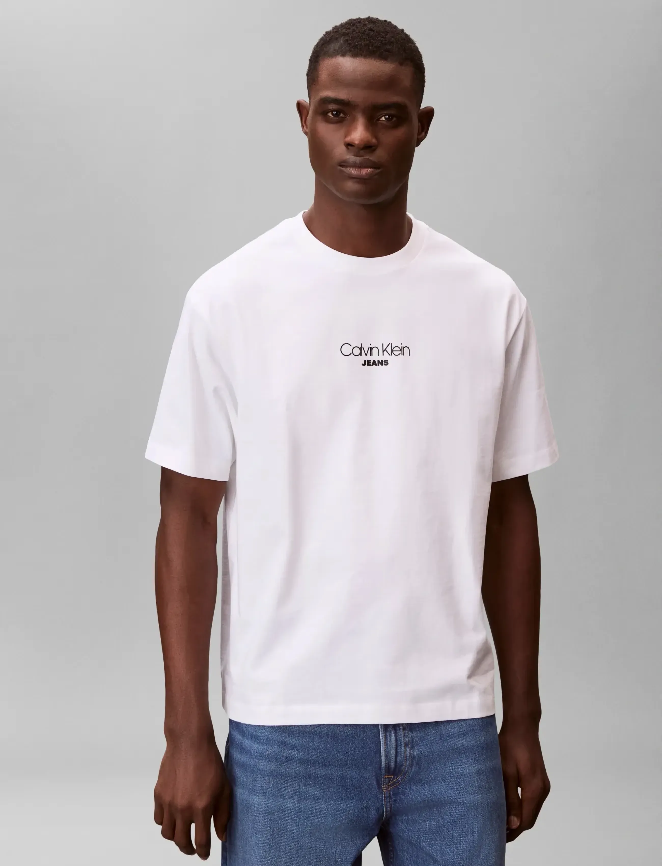 Calvin Klein Jeans - SS 16S RLXD FIT CKJ GRAPHIC TEE - kortærmede t-shirts - bright white - 3