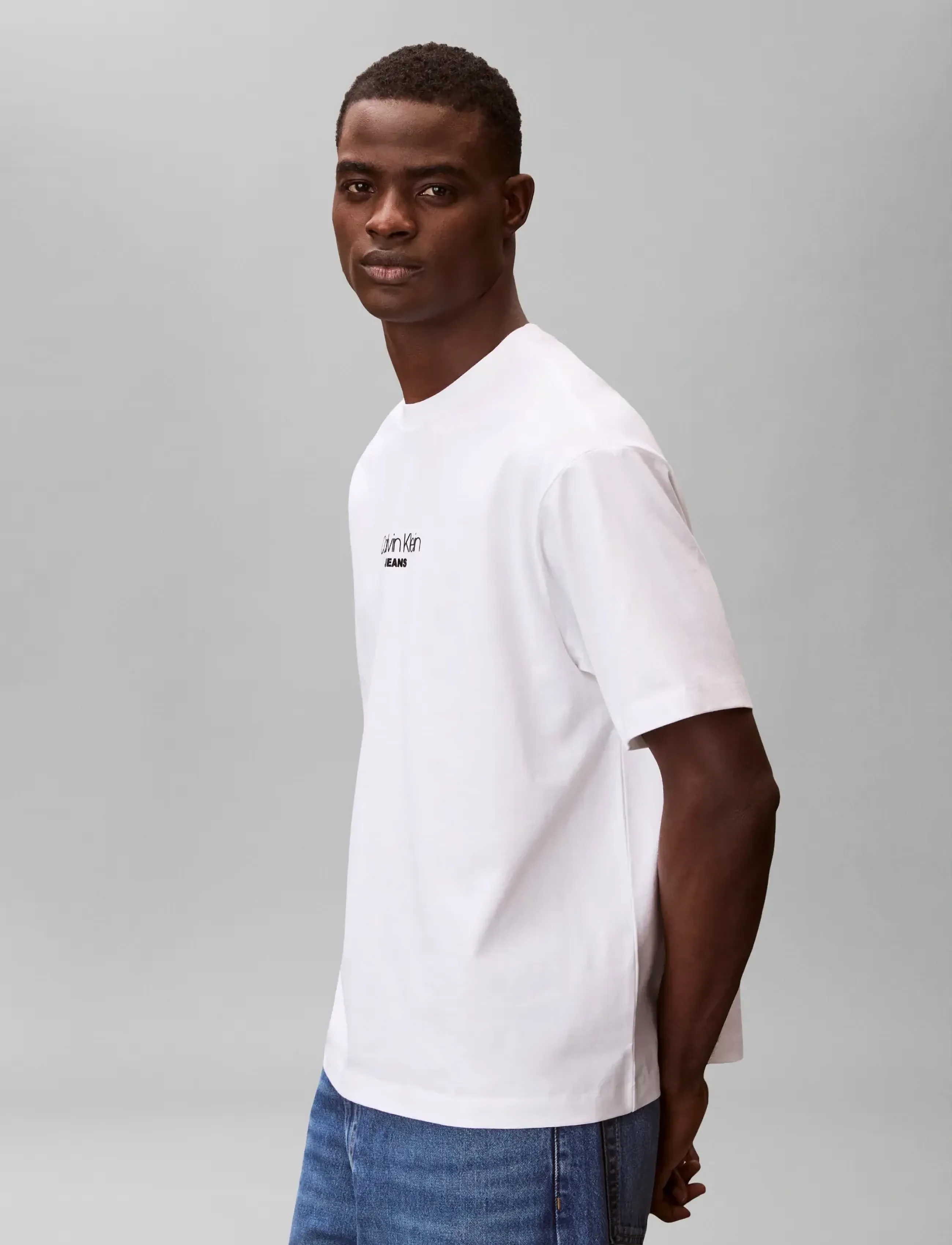 Calvin Klein Jeans - SS 16S RLXD FIT CKJ GRAPHIC TEE - kortærmede t-shirts - bright white - 4