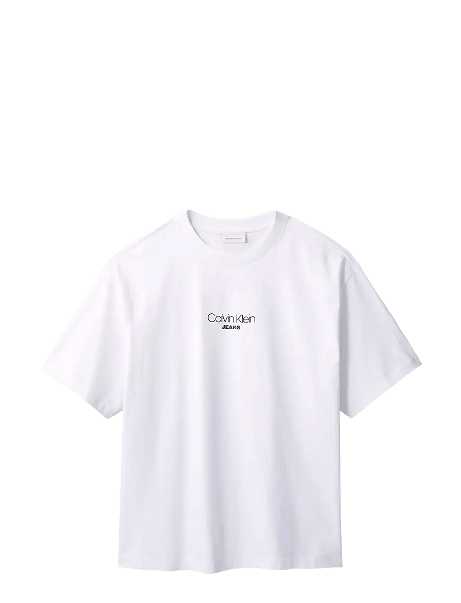 Calvin Klein Jeans - SS 16S RLXD FIT CKJ GRAPHIC TEE - kortærmede t-shirts - brilliant white - 1
