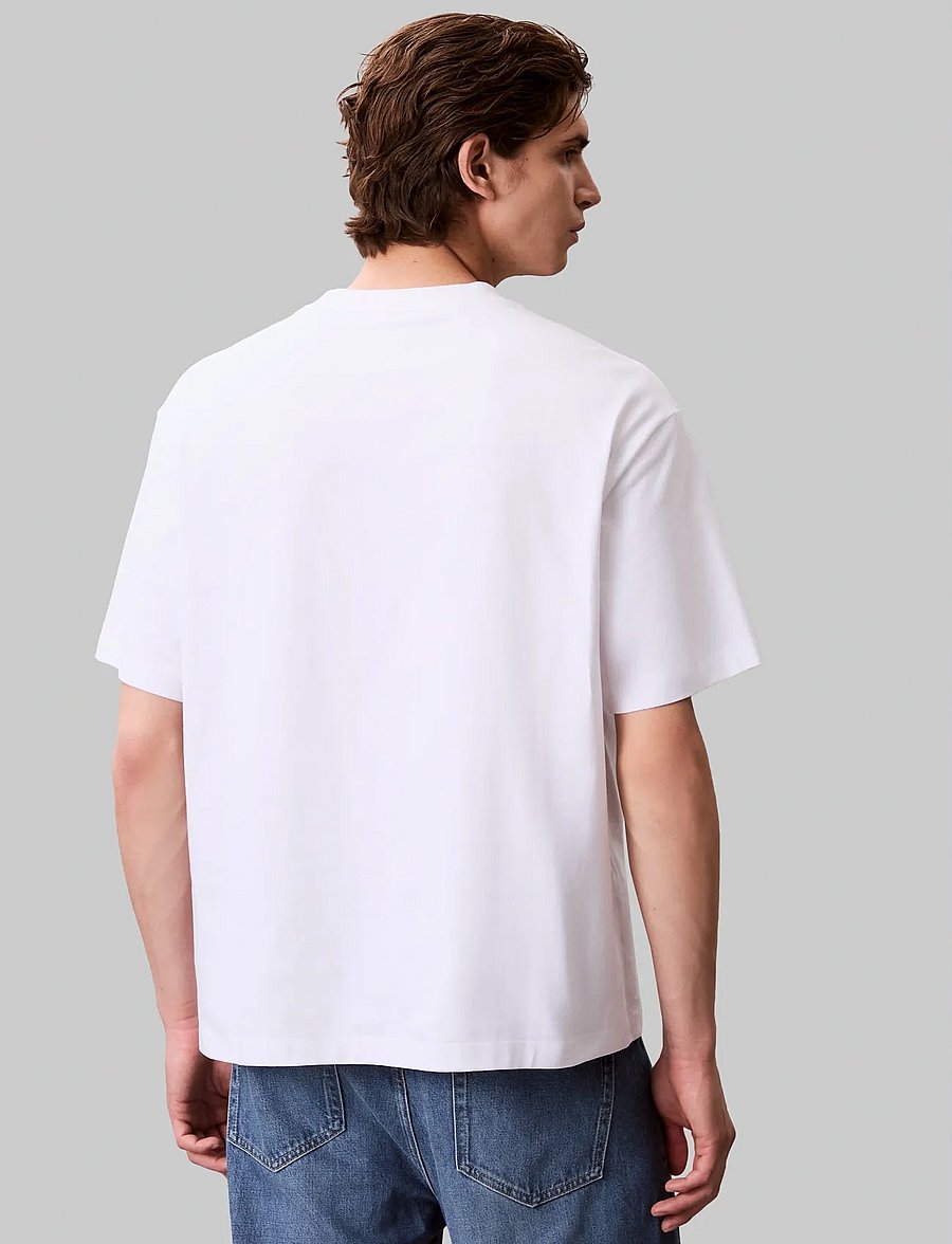 Calvin Klein Jeans - SS 16S RLXD FIT CKJ GRAPHIC TEE - kortærmede t-shirts - brilliant white - 3