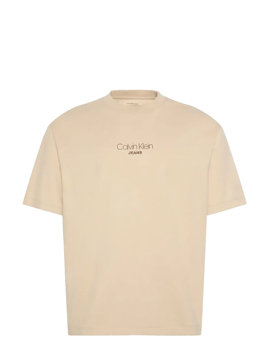 Calvin Klein Jeans - SS 16S RLXD FIT CKJ GRAPHIC TEE - kurzärmelige t-shirts - silvermoss - 1