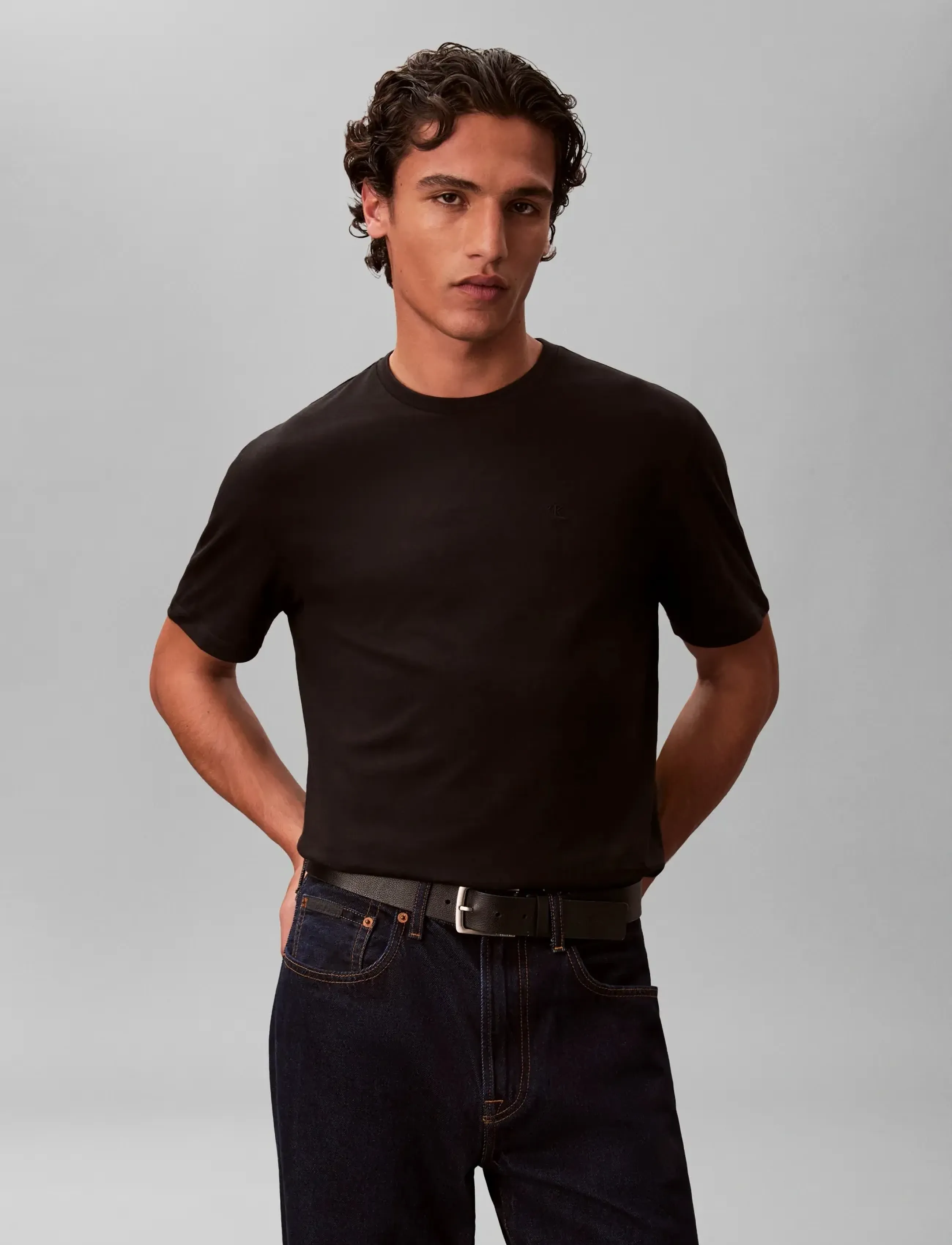 Calvin Klein Jeans SS CLASSIC MONOGRAM TEE 2PK - Deals - BLACK BRIGHT WHITE / black