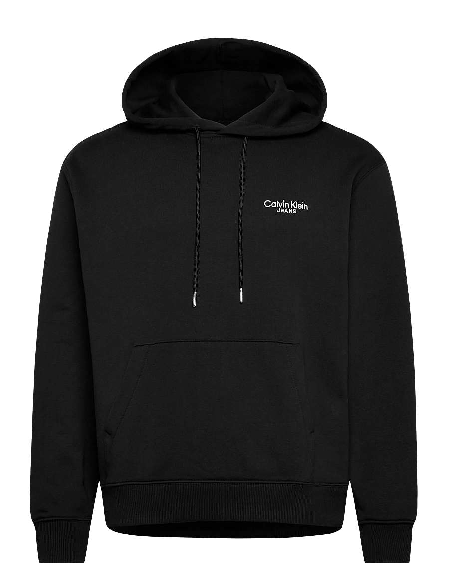 Calvin Klein Jeans - LS LOGO BACK PRINT HOODIE - hoodies - black - 1