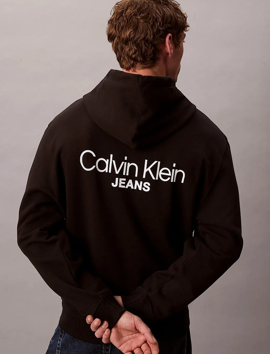 Calvin Klein Jeans - LS LOGO BACK PRINT HOODIE - hoodies - black - 4