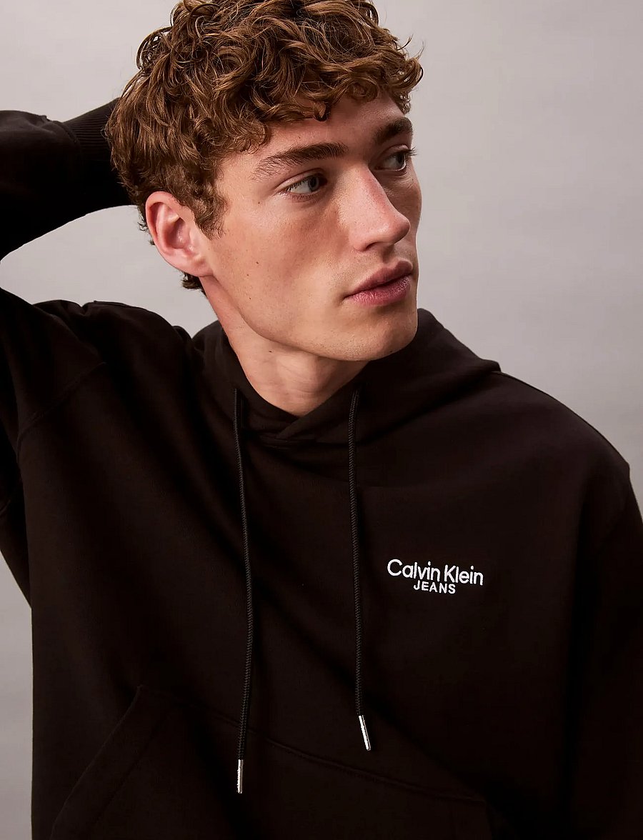 Calvin Klein Jeans - LS LOGO BACK PRINT HOODIE - hoodies - black - 5