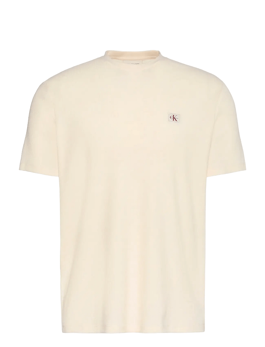 Calvin Klein Jeans - SS WAFFLE BADGE CREWNK TEE - short-sleeved t-shirts - calico - 1