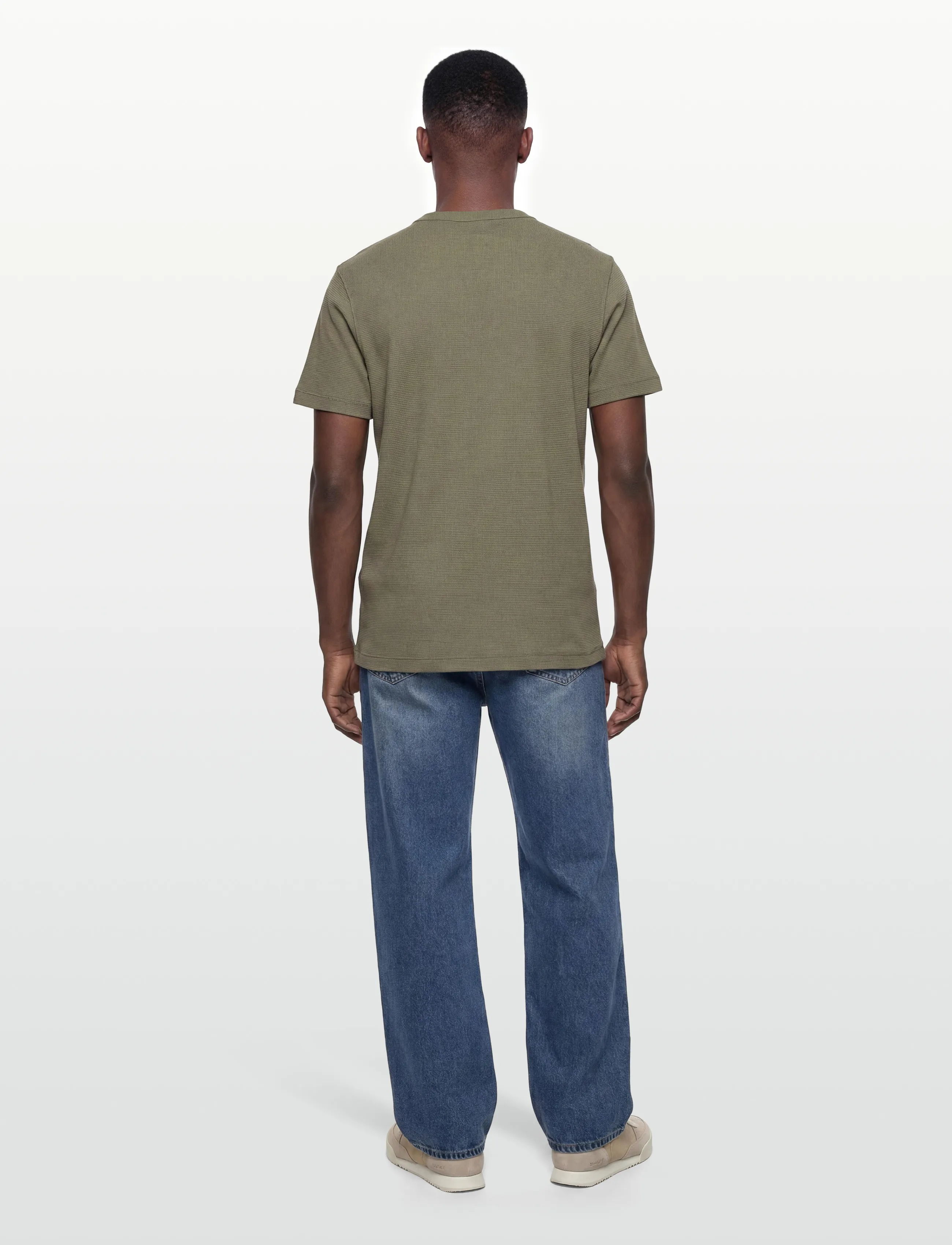 Calvin Klein Jeans - SS BADGE WAFFLE TEE - kurzärmelig - deep lichen green - 4