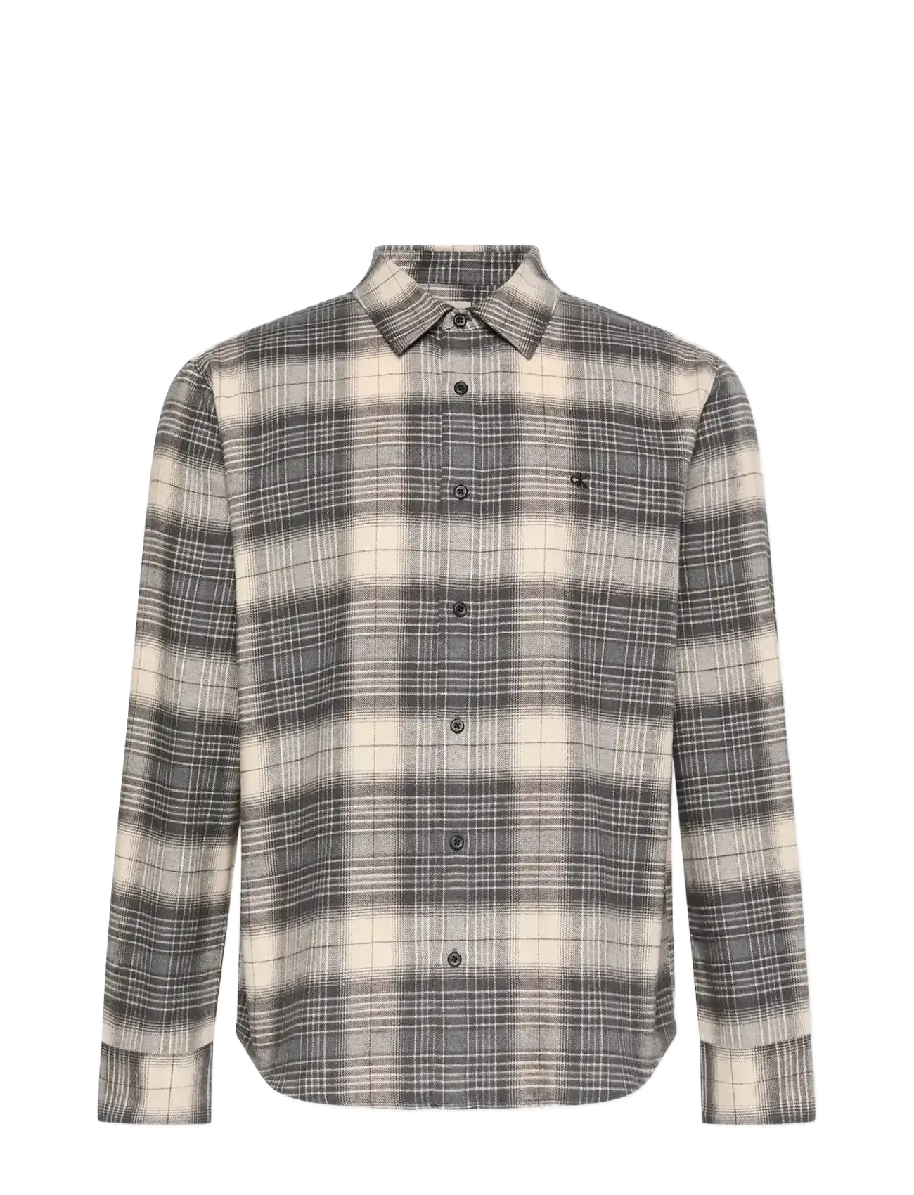 Calvin Klein Jeans LS BRUSHED PLAID EASY SHIRT - Skjortor - BLACK / beige