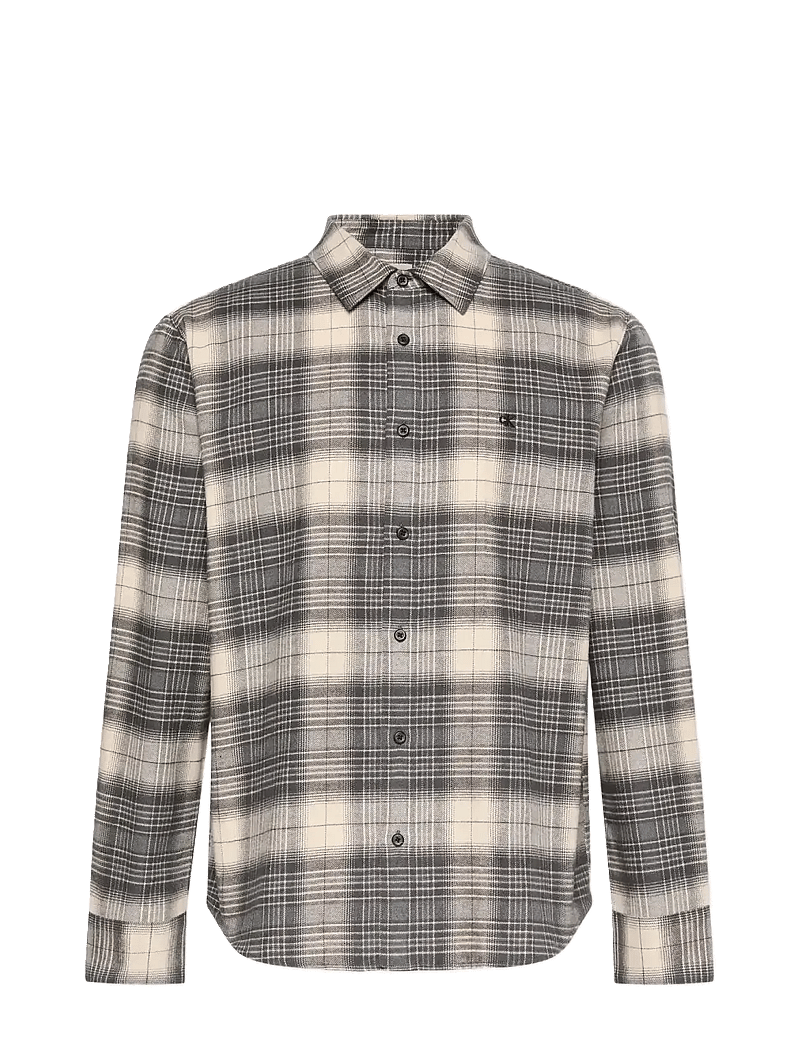 Calvin Klein Jeans - LS BRUSHED PLAID EASY SHIRT - flanellskjortor - black - 1
