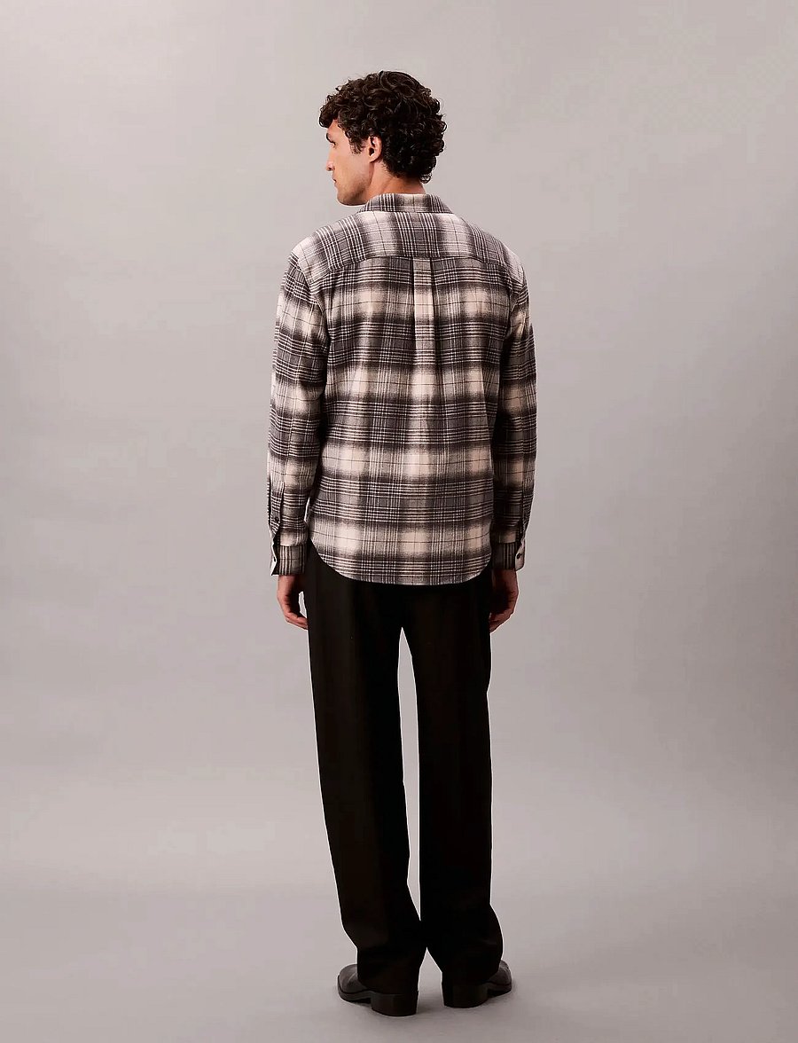 Calvin Klein Jeans - LS BRUSHED PLAID EASY SHIRT - flanell-hemden - black - 4