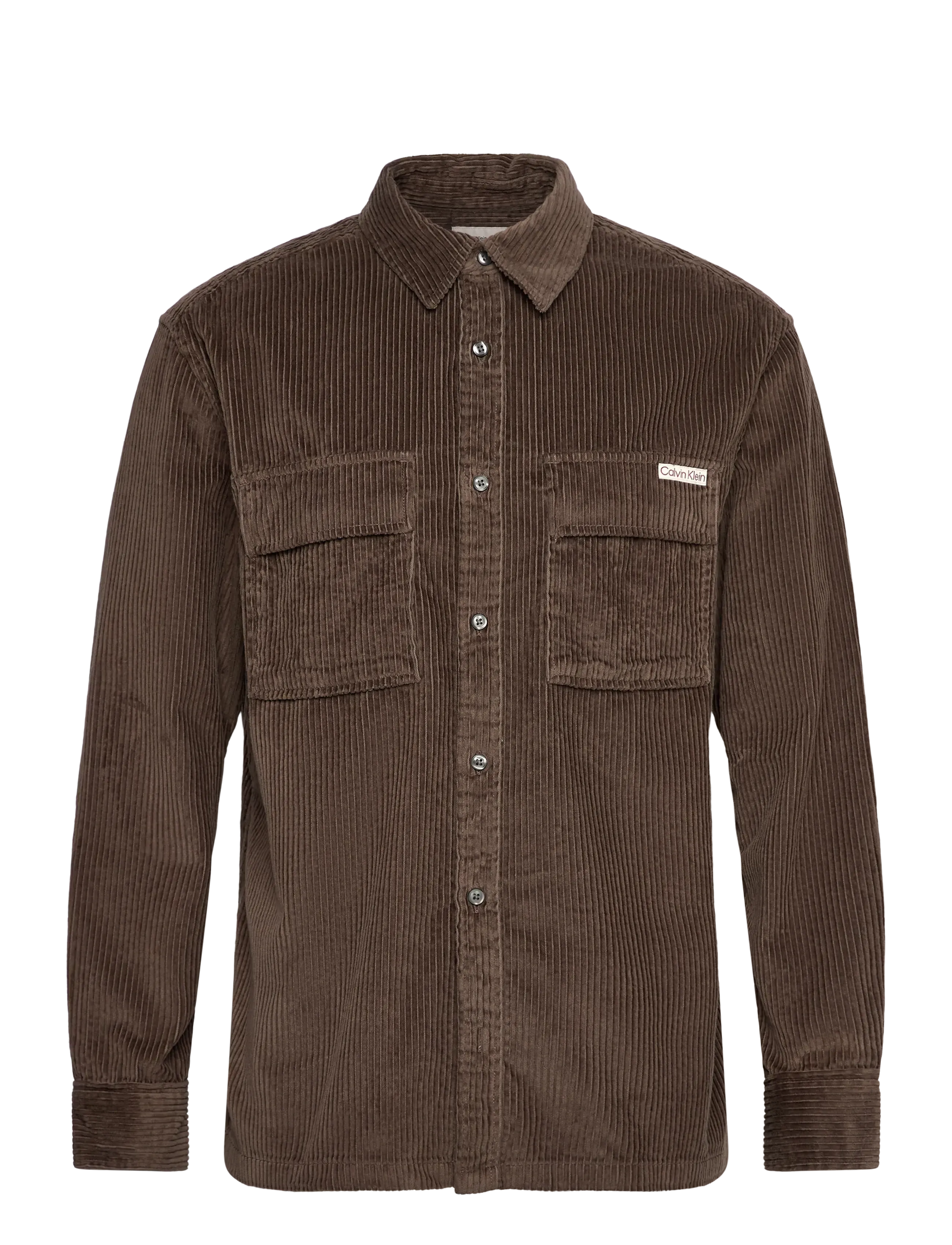 Calvin Klein Jeans LS CORDUROY POCKET RELAXED SHIRT - Calvin Klein - MOREL / brown