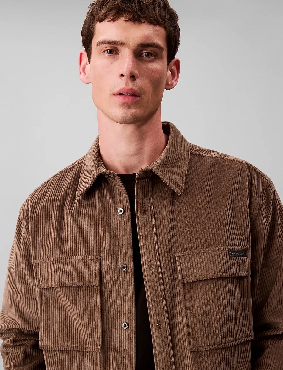 Calvin Klein Jeans - LS CORDUROY POCKET RELAXED SHIRT - corduroy shirts - morel - 5