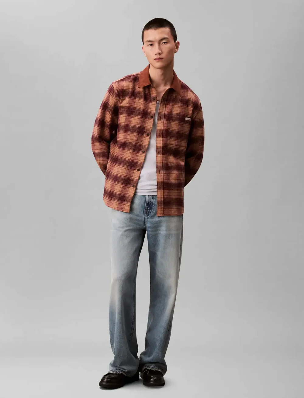 Calvin Klein Jeans - LS BRUSHED YD TWILL SHIRT JACKET - overshirts - toasted rye - 4