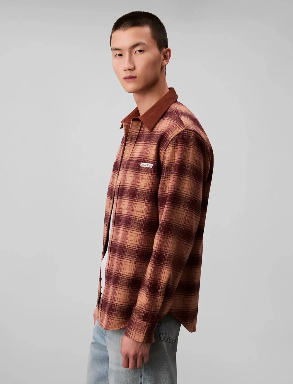 Calvin Klein Jeans - LS BRUSHED YD TWILL SHIRT JACKET - overshirts - toasted rye - 5