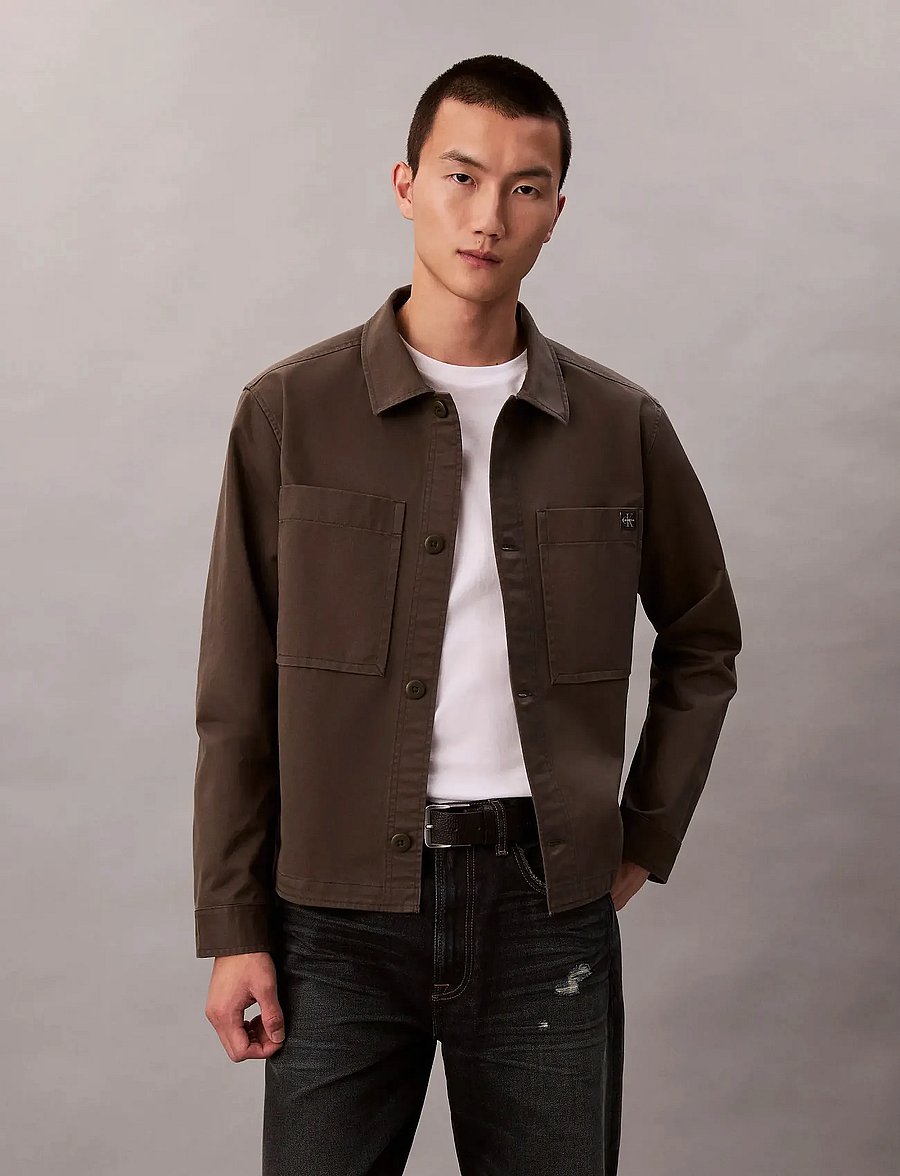 Calvin Klein Jeans - LS COTTON OVERSHIRT - Überhemden - beluga - 0