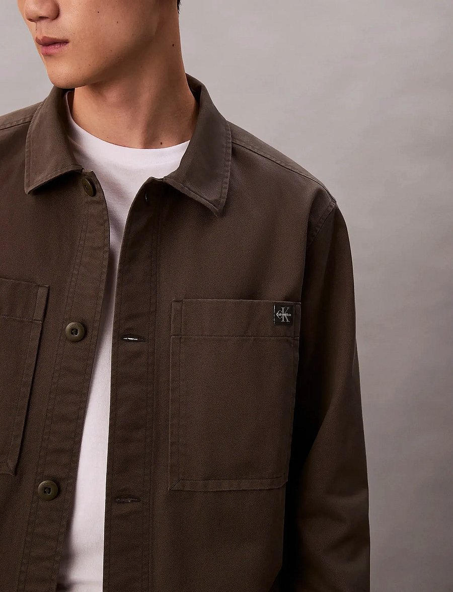 Calvin Klein Jeans - LS COTTON OVERSHIRT - Überhemden - beluga - 4