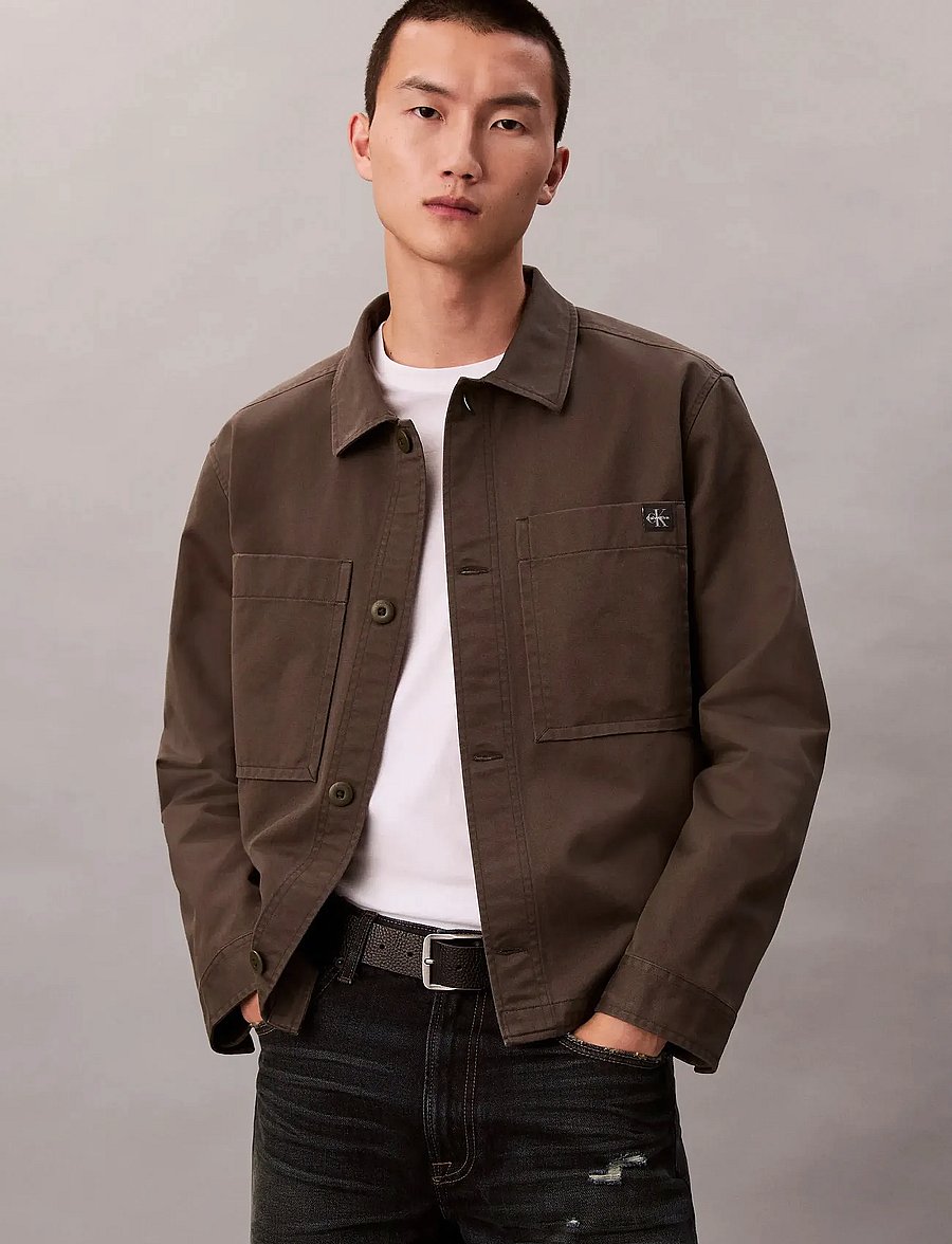 Calvin Klein Jeans - LS COTTON OVERSHIRT - Überhemden - beluga - 5