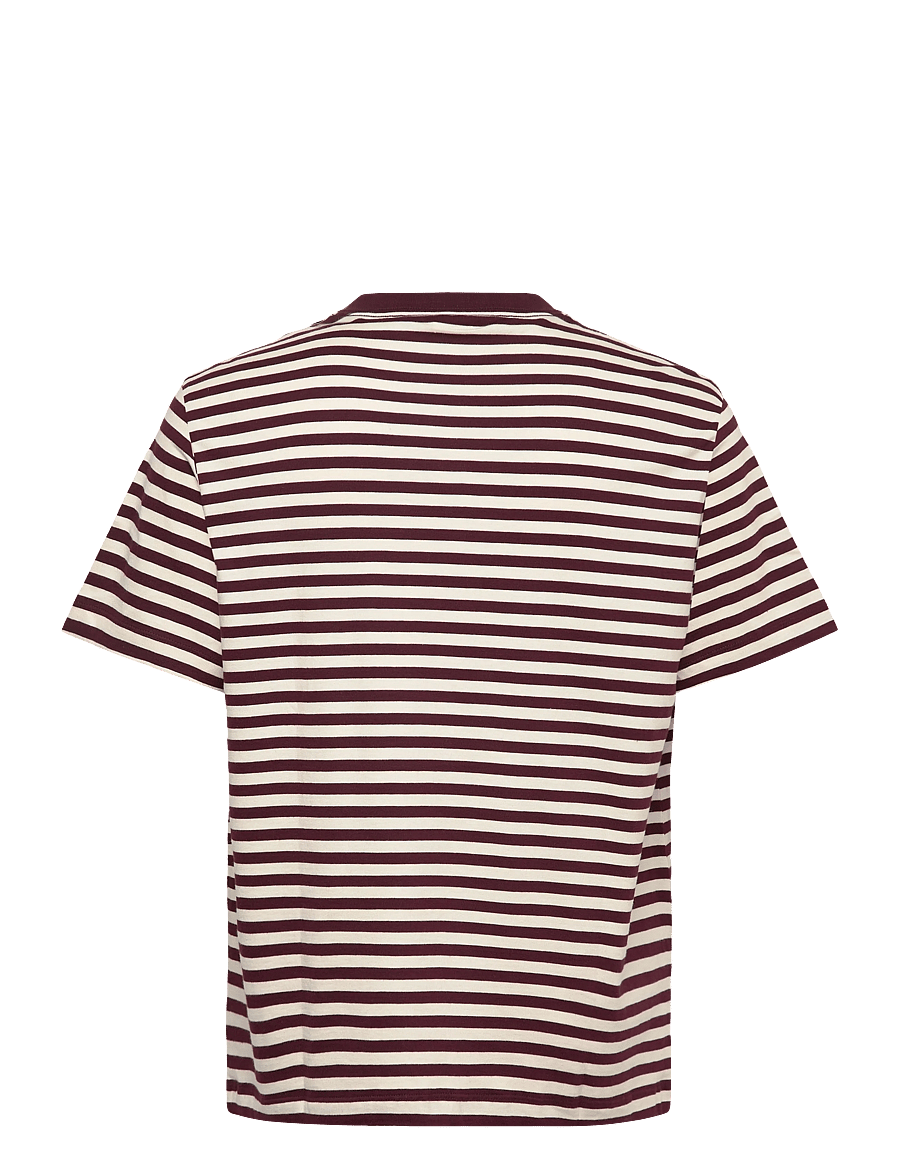 Calvin Klein Jeans - SS 20S STRIPE JERSEY MONOLOGO CN - short-sleeved t-shirts - moroccan brown - 1