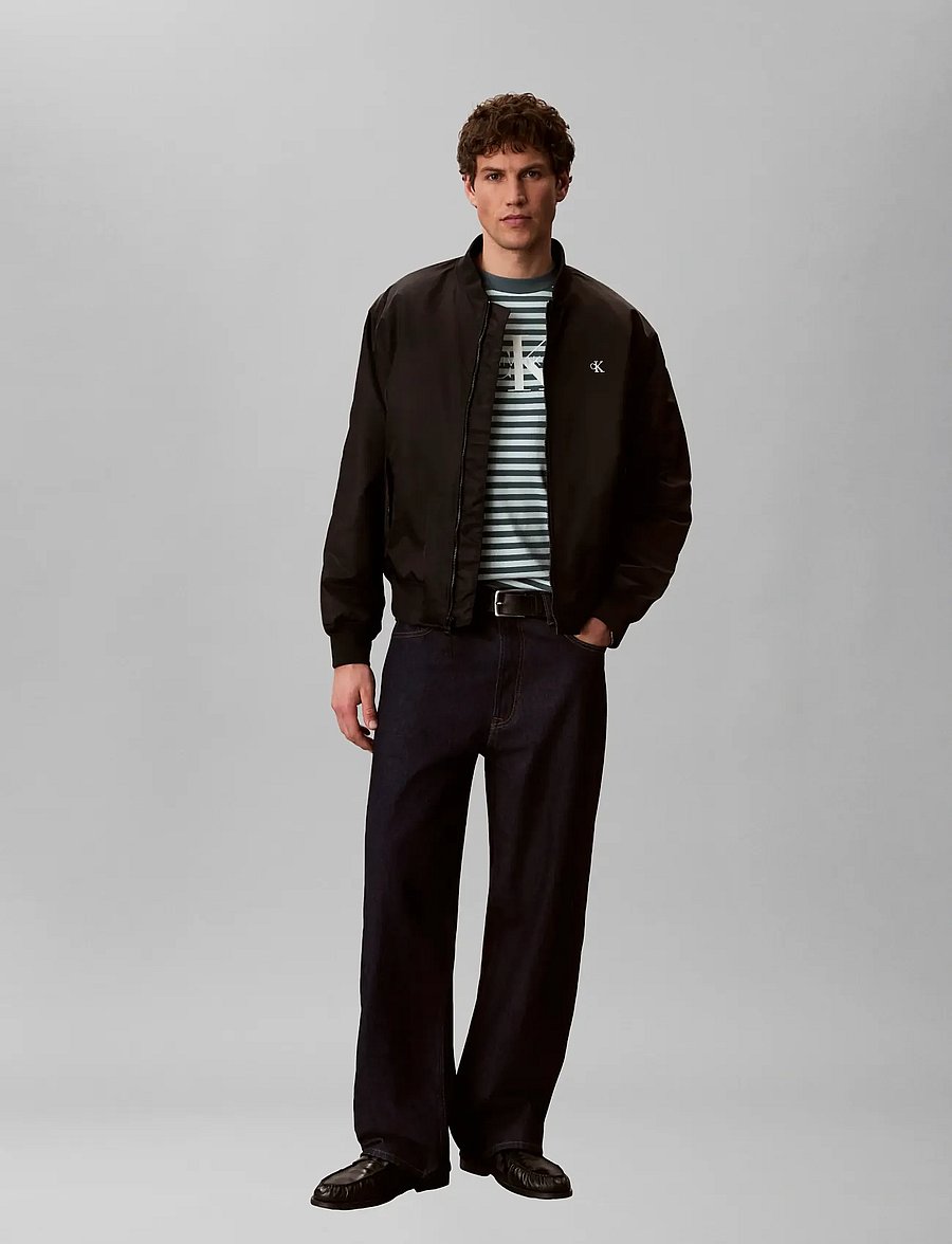 Calvin Klein Jeans - SS 20S STRIPE JERSEY MONOLOGO CN - lühikeste varrukatega t-särgid - turbulence - 3