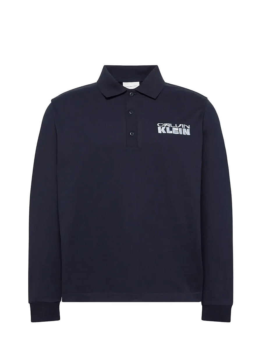 Calvin Klein Jeans - LS SUEDED HEAVY JERSEY POLO - langärmelig - dark sapphire - 1