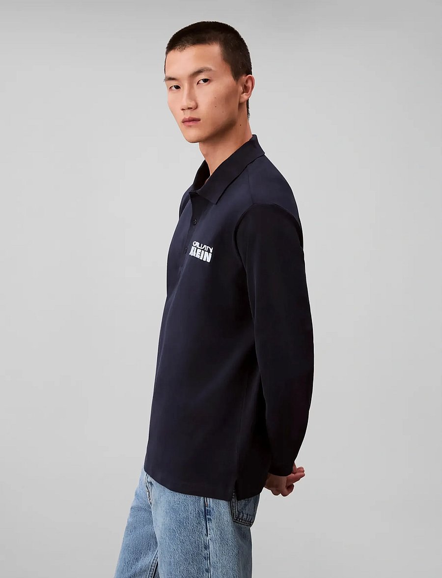Calvin Klein Jeans - LS SUEDED HEAVY JERSEY POLO - langärmelig - dark sapphire - 2