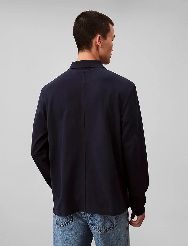 Calvin Klein Jeans - LS SUEDED HEAVY JERSEY POLO - pikkade varrukatega polod - dark sapphire - 3
