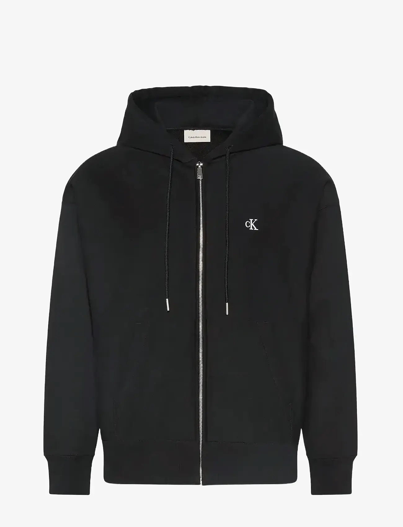 Calvin Klein Jeans - LS PREMIUM TERRY MONOGRAM FZ HOO - hættetrøjer - black - 1