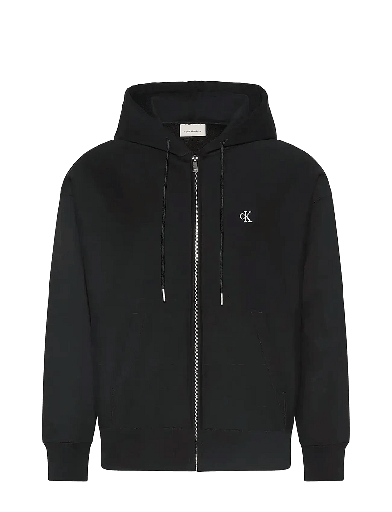 Calvin Klein Jeans - LS PREMIUM TERRY MONOGRAM FZ HOO - kapuzenpullover - black - 1