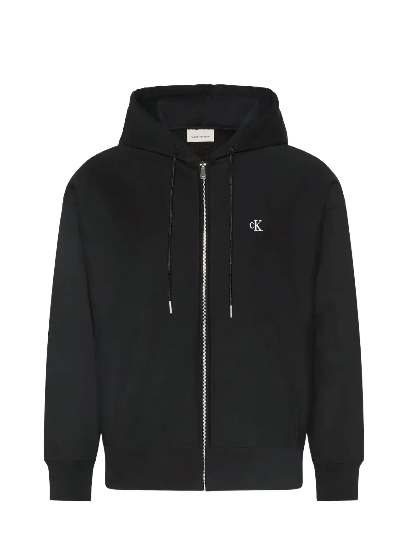Calvin Klein Jeans - LS PREMIUM TERRY MONOGRAM FZ HOO - hupparit - black - 1