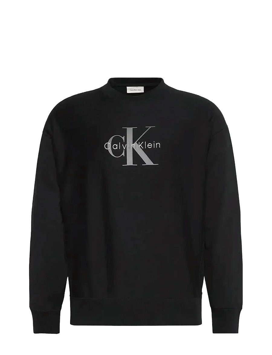 Calvin Klein Jeans - LS PREMIUM TERRY MONOLOGO CN SWT - shop by style - black - 1