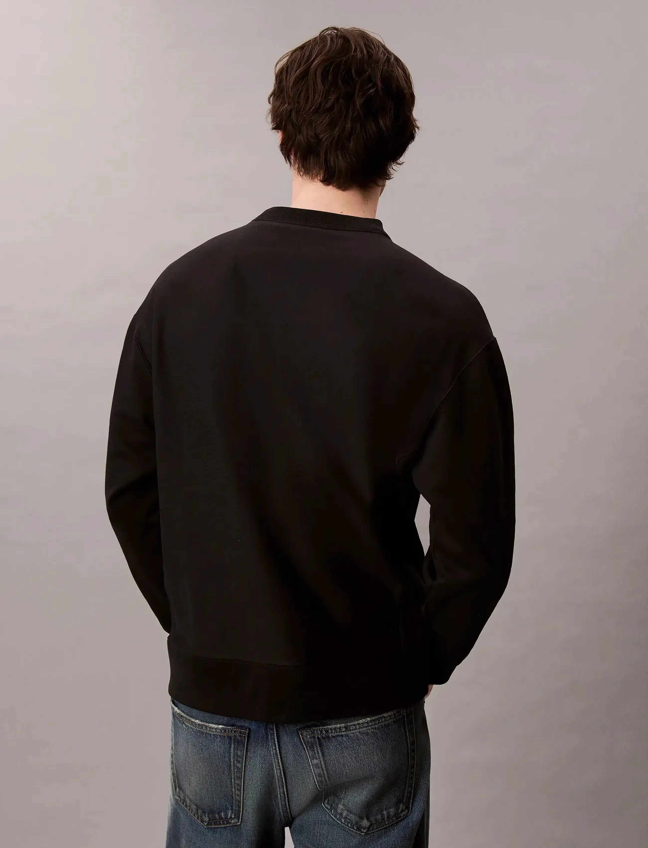 Calvin Klein Jeans - LS PREMIUM TERRY MONOLOGO CN SWT - hettupeysur - black - 2