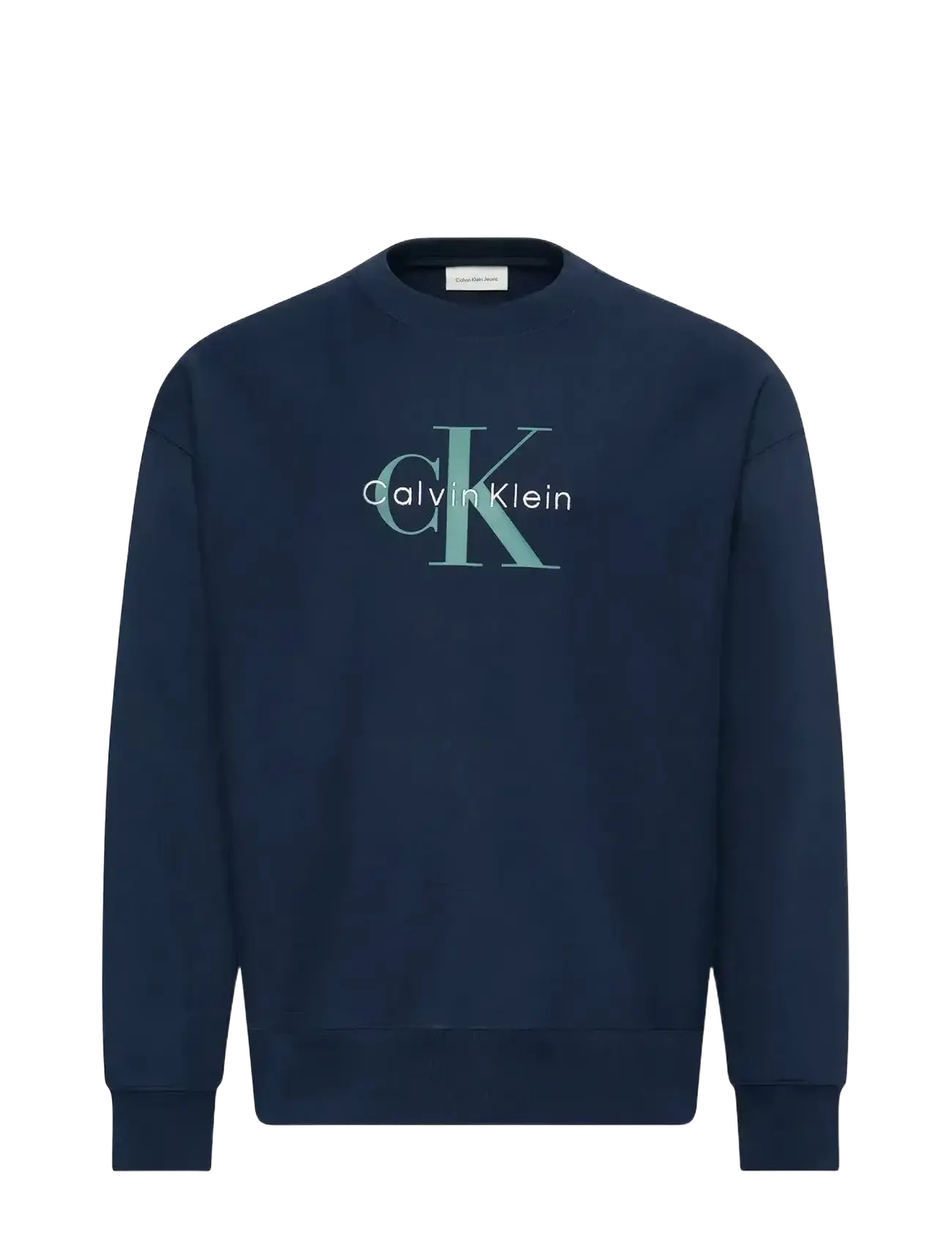 Calvin Klein Jeans LS PREMIUM TERRY MONOLOGO CN SWT - Calvin Klein Jeans - DARK SAPPHIRE / navy