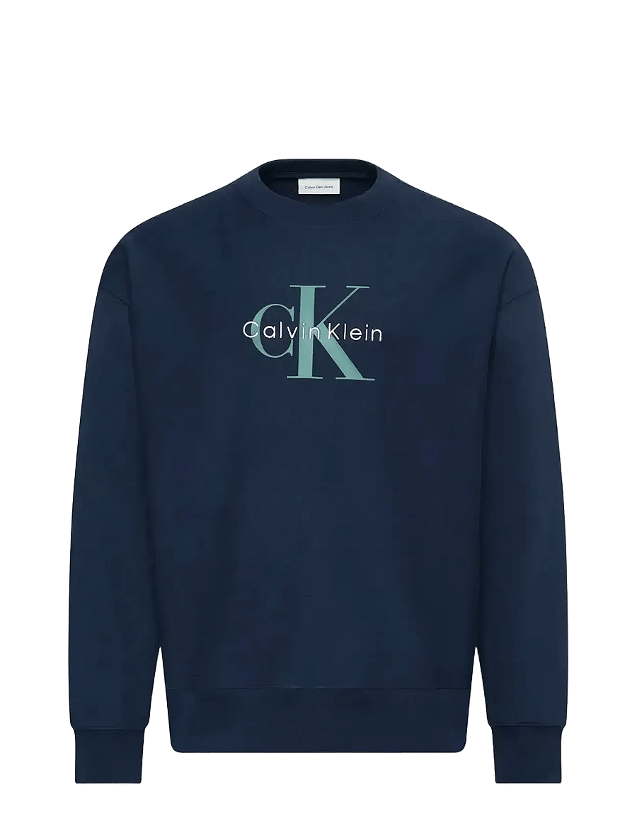 Calvin Klein Jeans - LS PREMIUM TERRY MONOLOGO CN SWT - sweatshirts - dark sapphire - 1