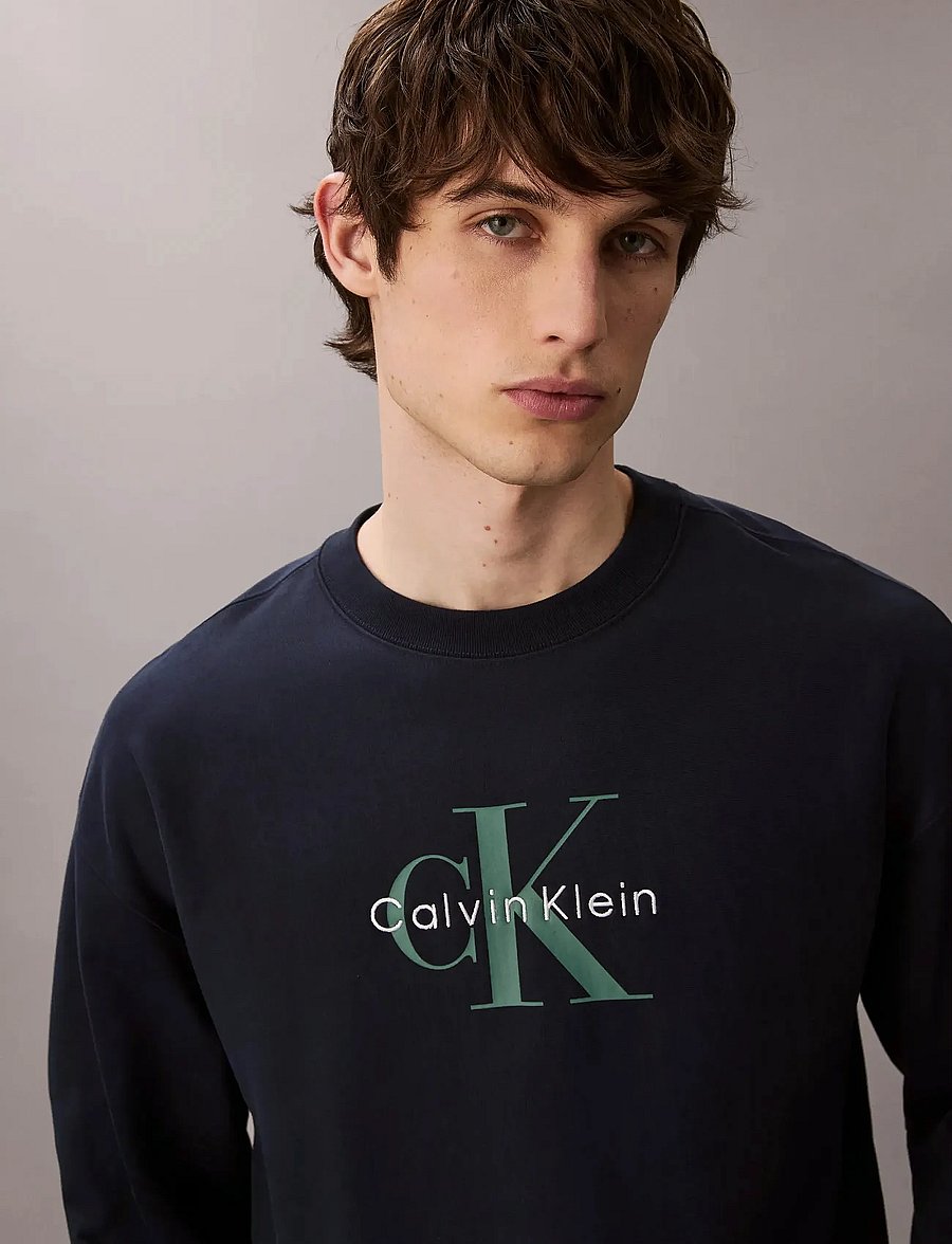 Calvin Klein Jeans - LS PREMIUM TERRY MONOLOGO CN SWT - sweatshirts - dark sapphire - 2