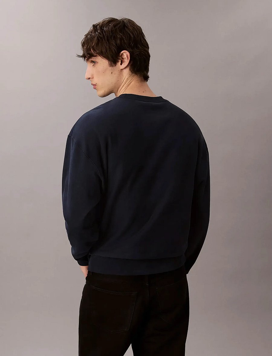 Calvin Klein Jeans - LS PREMIUM TERRY MONOLOGO CN SWT - sweatshirts - dark sapphire - 5