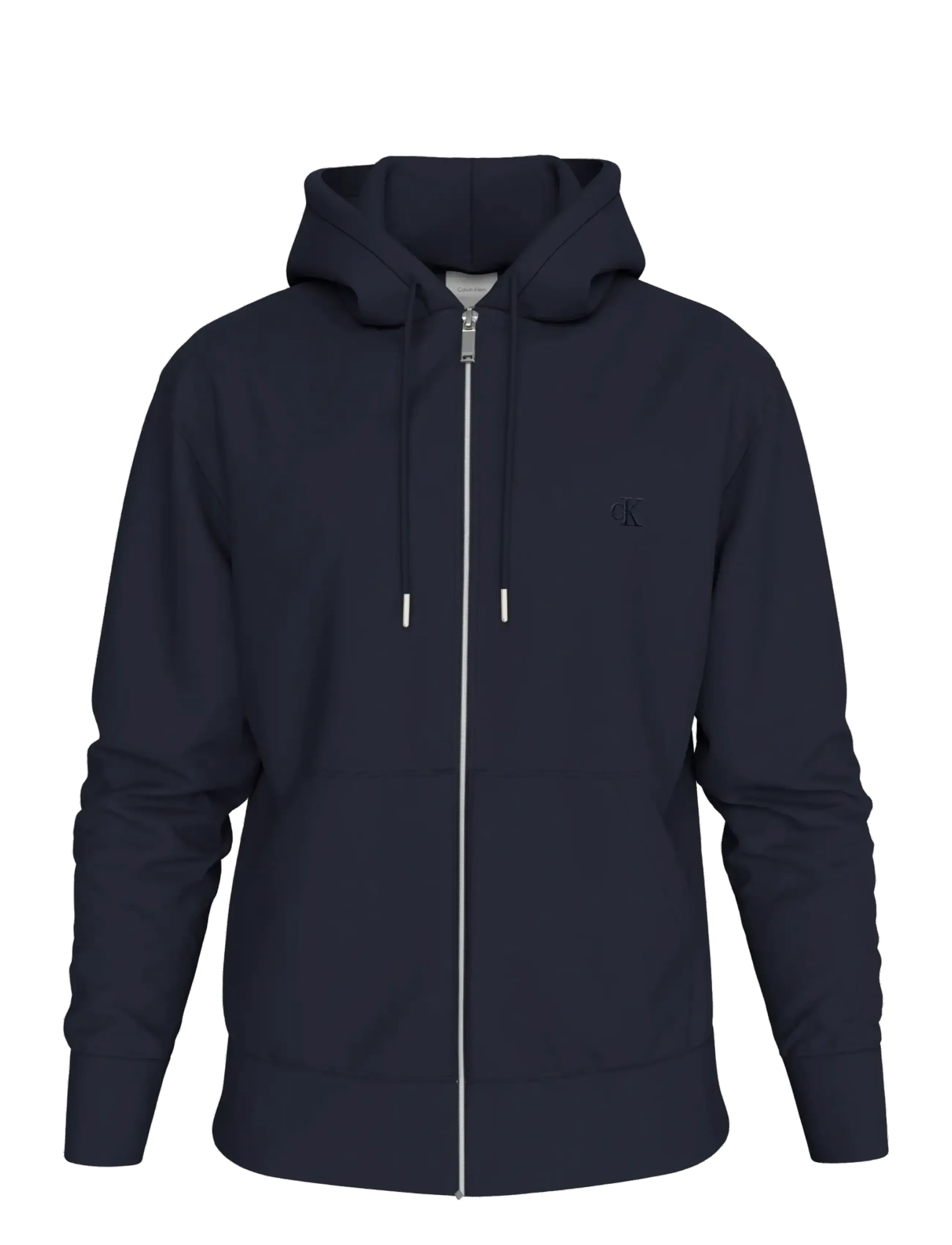 Calvin Klein Jeans LS EU 350TERRY MONOGRAM FZ HOODI - Calvin Klein Jeans - DARK SAPPHIRE / navy